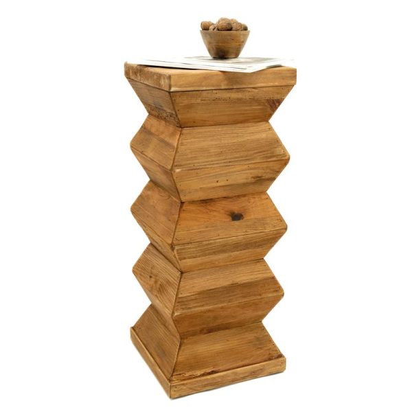 Sellette totem en bois recyclé REWOOD - 10