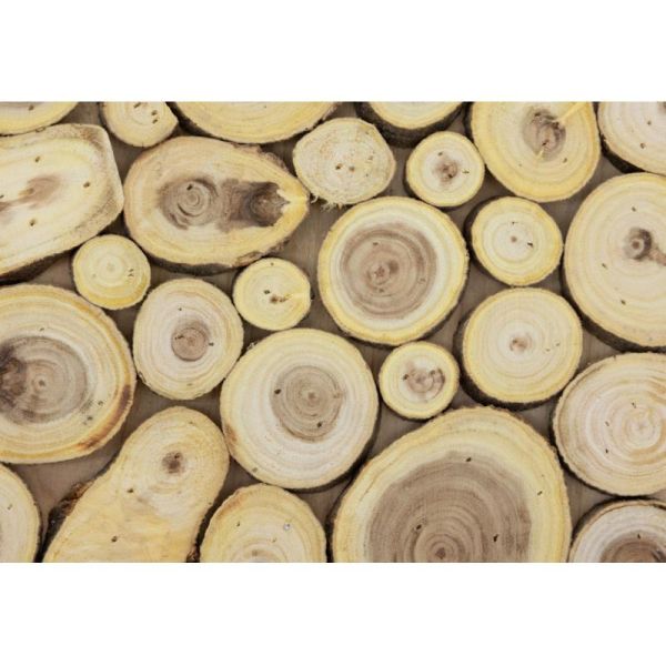 Sellettes carrées rondins de bois (lot de 2) - 139