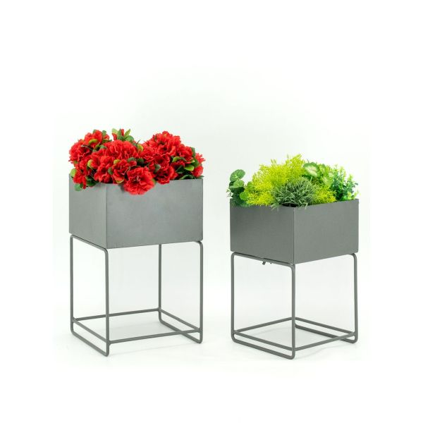 Sellettes de jardin en métal (Lot de 2) - 5