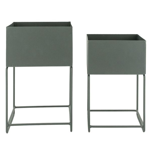 Sellettes de jardin en métal (Lot de 2) - AUB-3055