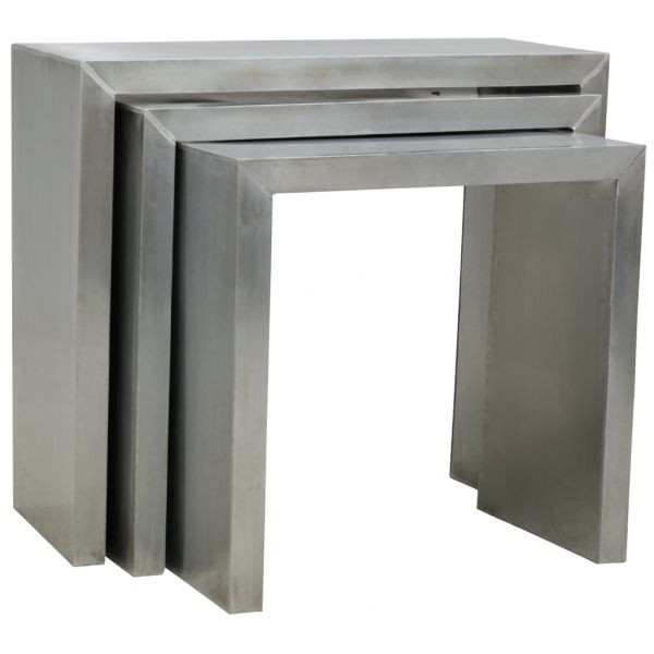 Sellettes en zinc titanium (Lot de 3) - AUBRY GASPARD
