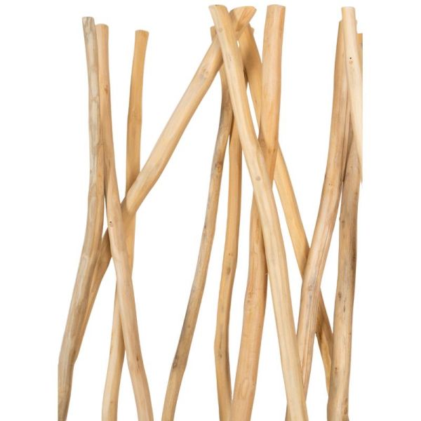Paravent en branches de teck - 5