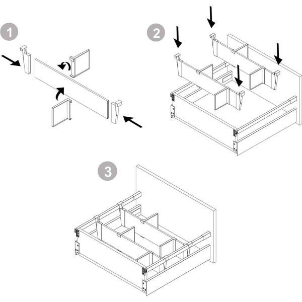 Séparateurs pour l'intérieur des tiroirs Vertex - Concept - 59,90