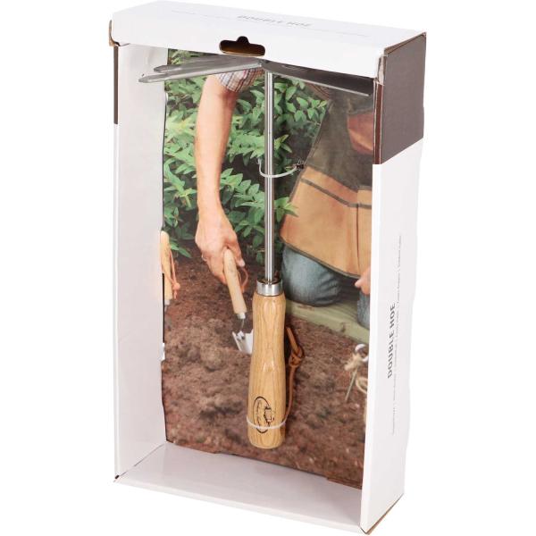 Serfouette double en acier inoxydable et bois de frêne - 5