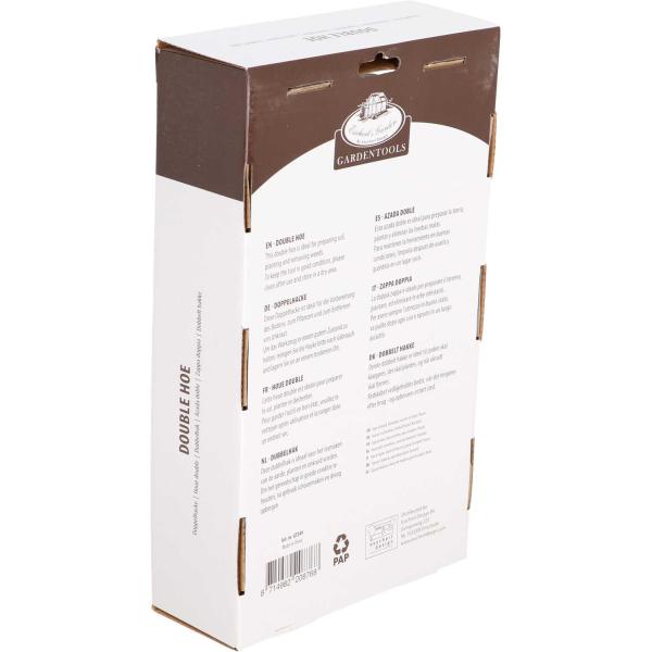 Serfouette double en acier inoxydable et bois de frêne - 6