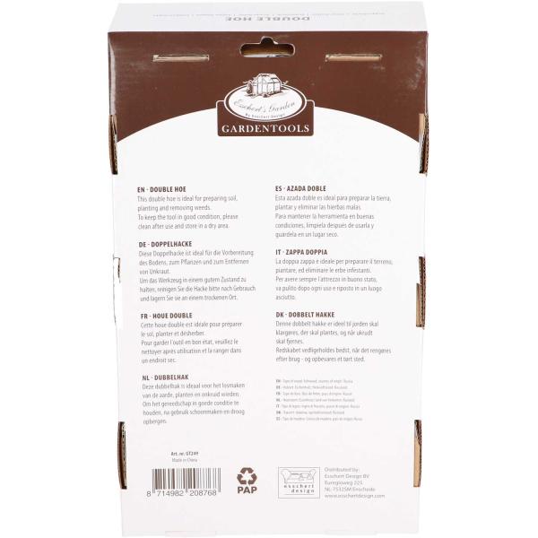 Serfouette double en acier inoxydable et bois de frêne - 7