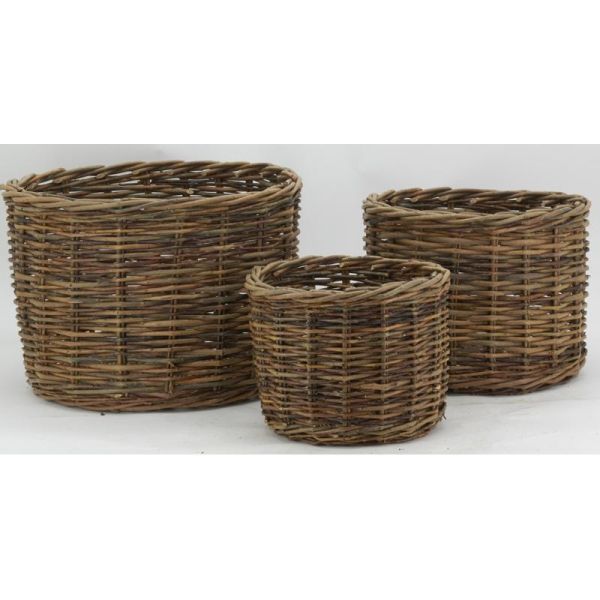 Cache-pots en osier brut (lot de 3) - 59,90