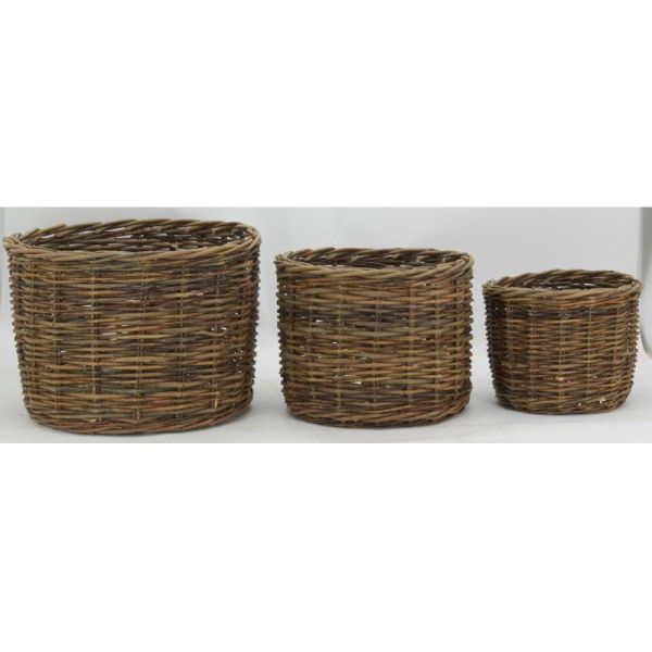 Cache-pots en osier brut (lot de 3) - 5