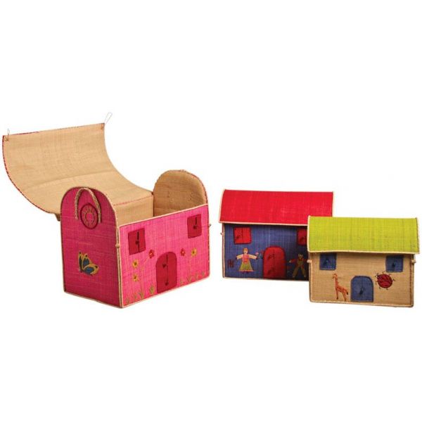 Coffres à jouets colorés (Lot de 3)
