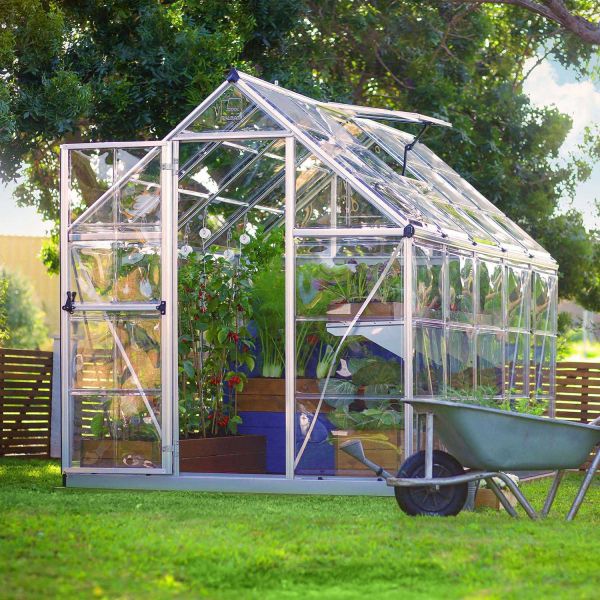 Serre de jardin en aluminium argent et polycarbonate Harmony - Canopia by Palram