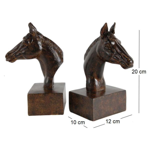 Serre-livres tête de cheval (Lot de 2) - LA GRANDE PRAIRIE