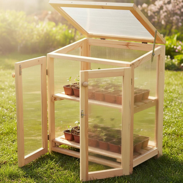 Serre en pin naturel Texel - ESSCHERTS GARDEN