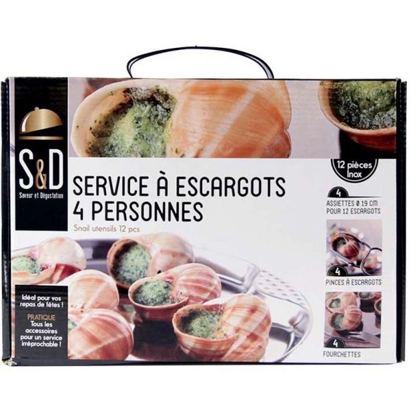 Service à escargots 4 personnes - SAVEUR ET DEGUSTATION