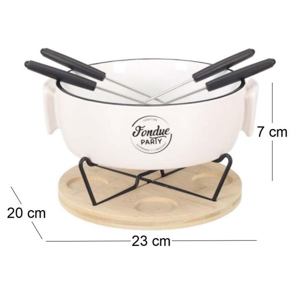 Service à fondue à la bougie 4 personnes - 22,13