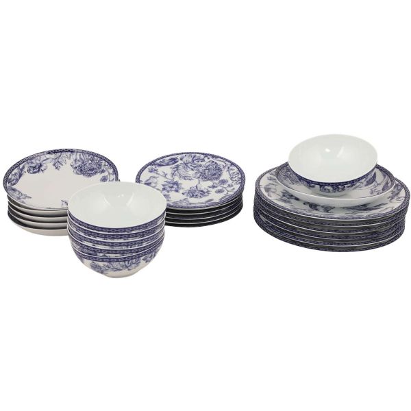 Service de table en porcelaine Canton 24 pièces