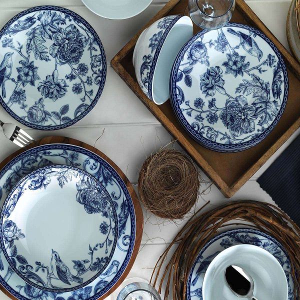 Service de table en porcelaine Canton 24 pièces - HANAH HOME