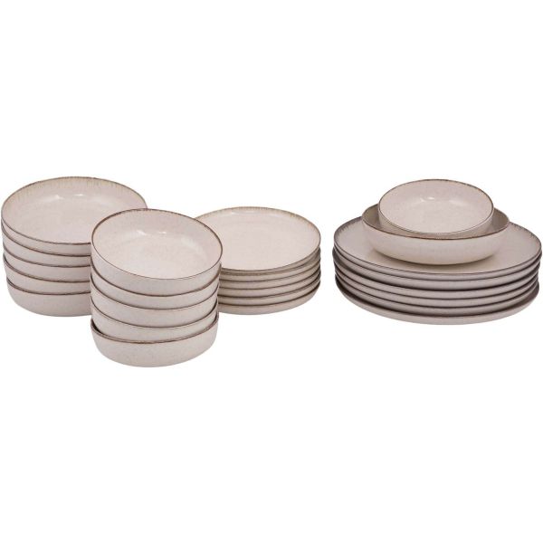 Service de table en porcelaine Point 24 pièces