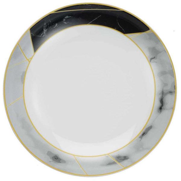 Service de table en porcelaine motifs géométriques 24 pièces - 199