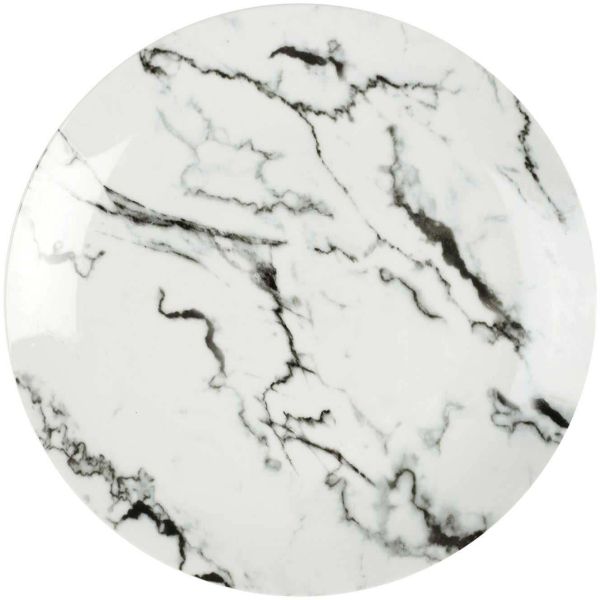 Service de table en porcelaine 6 personnes motif marbre blanc Marble - 64,90