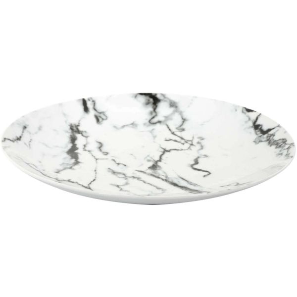 Service de table en porcelaine 6 personnes motif marbre blanc Marble - 5