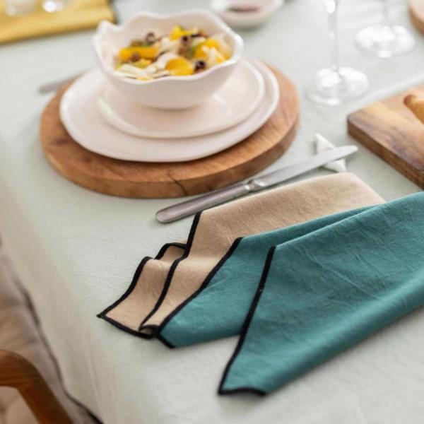 Serviette de table en coton recyclé Grace (Lot de 6) - VIVARAISE
