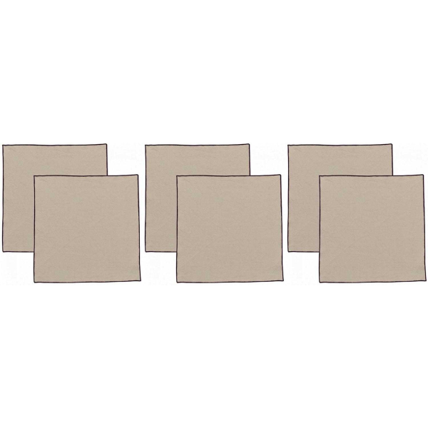 Serviette de table en coton recyclé Grace (Lot de 6)