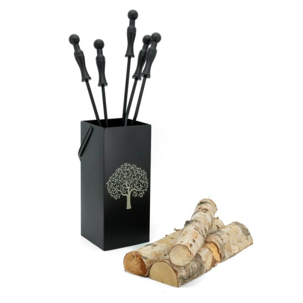 Serviteur de cheminée moderne 4 accessoires - 5