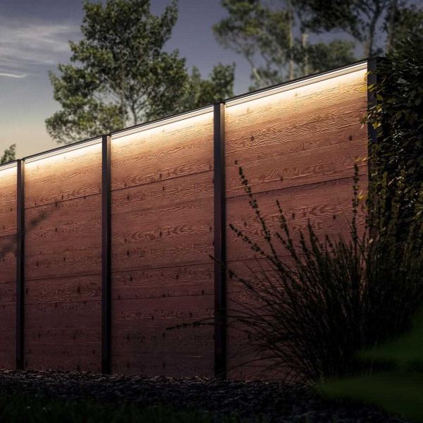 Set 1 barette lumineuse transformateur et prolongateur pour clôture en bois 1.73 m - 