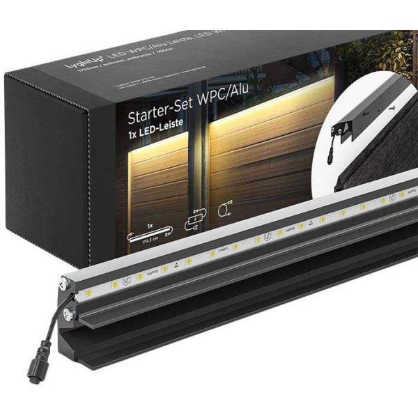 Set 1 barette lumineuse transformateur et prolongateur pour clôture composite 1.73 m - EDE-0411