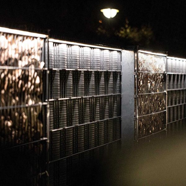 Set 1 barette lumineuse transformateur et prolongateur pour clôture en métal et gabions 1.96 m - 5