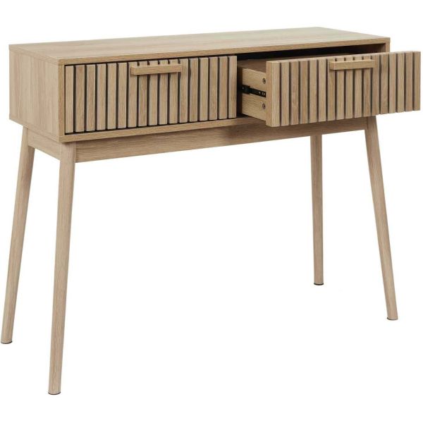 Set bibliothèque, console et table basse en bois Klaus - 7