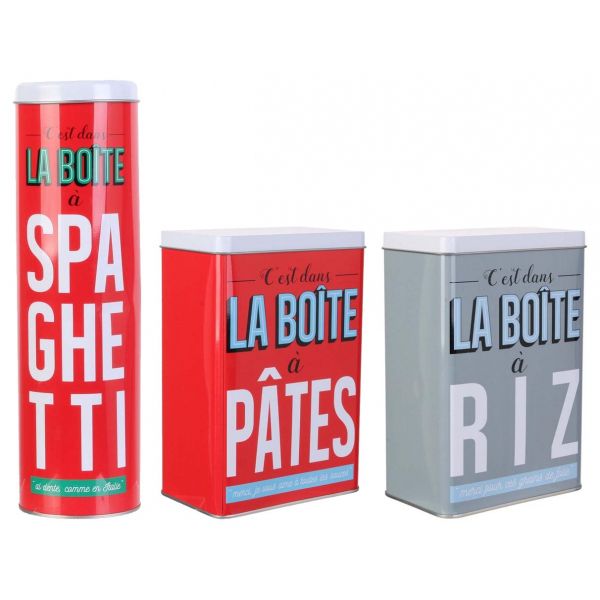 Set de boites de conservation en métal Salé (Lot de 3)