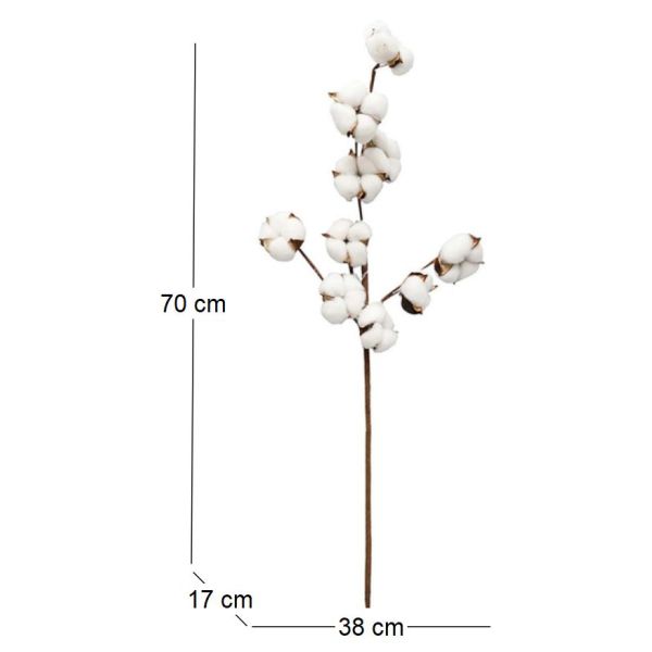 Set de 3 branches de coton 70 cm - SOV-0179