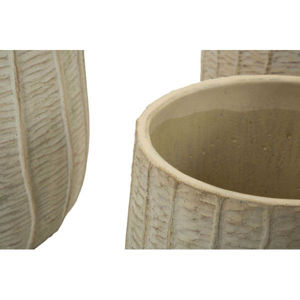 Set de 3 cache-pots en céramique Flake - 7