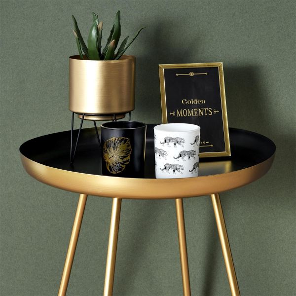 Set de 2 cache-pots dorés avec pieds filaires - THE HOME DECO FACTORY