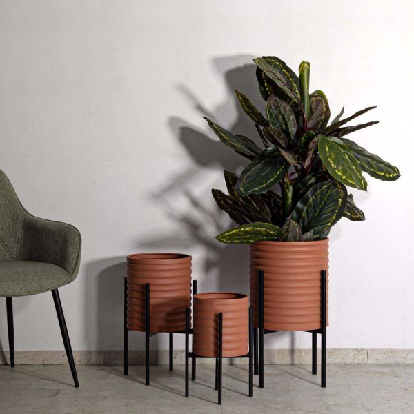 Set de 3 cache-pots en métal Milly - MAURO FERRETTI