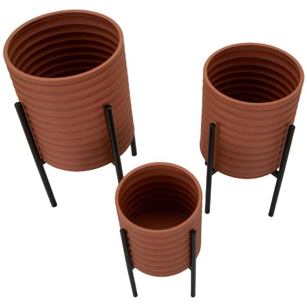 Set de 3 cache-pots en métal Milly - 6