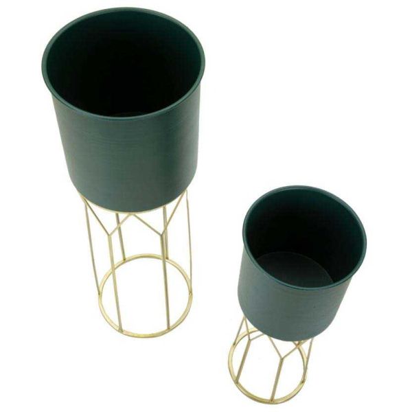 Set de 2 cache-pots en métal coloré Grent - 83,90