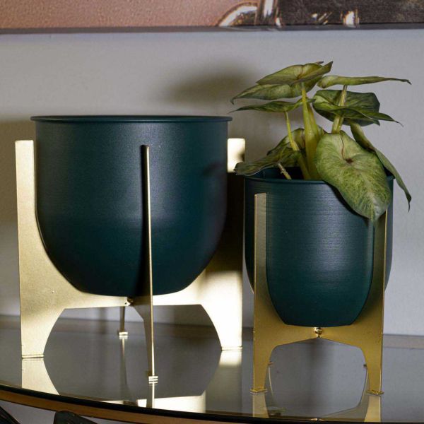 Set de 2 cache-pots en métal coloré Grent shet - MAURO FERRETTI