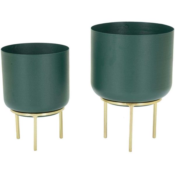 Set de 2 cache-pots en métal coloré Grent sour - 46,90