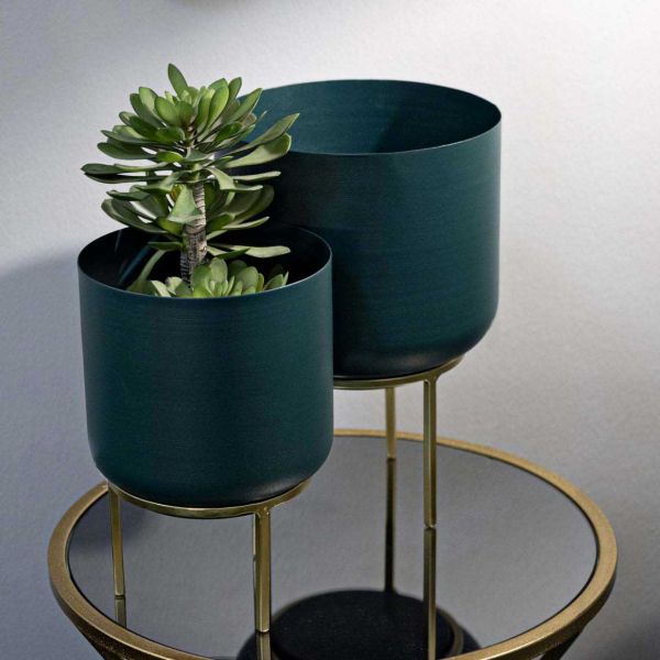 Set de 2 cache-pots en métal coloré Grent sour - MAURO FERRETTI