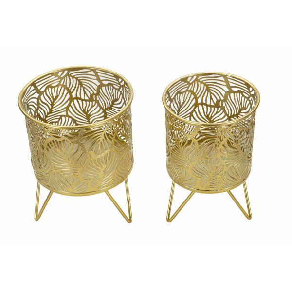 Set de 2 cache-pots en métal doré Naty - 27,90