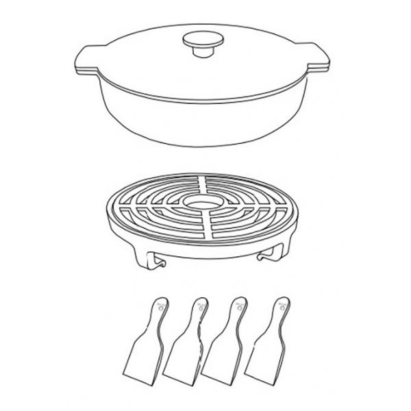 Set casserole et spatules pour plancha Tabl'O - 8