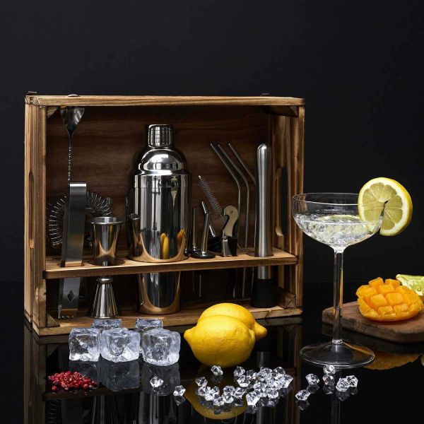 Set cocktail 15 accessoires avec support cagette Lounge - COOK CONCEPT