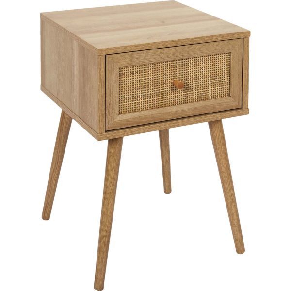 Set commode en bois 3 tiroirs et chevet 1 tiroir Bali - 256,60