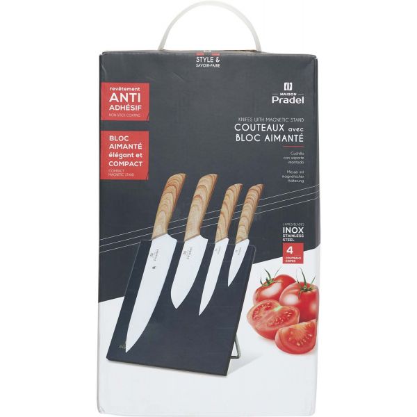 Set 4 couteaux avec support aimanté  Pradel - 5