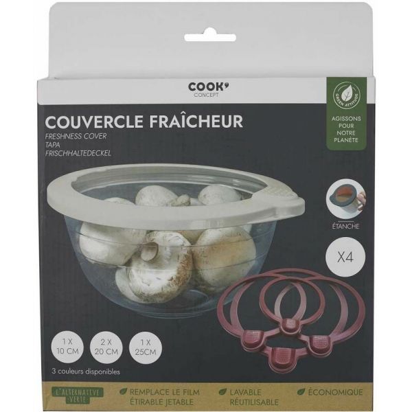 Set de 4 couvercles fraîcheur Green attitude - COOK CONCEPT