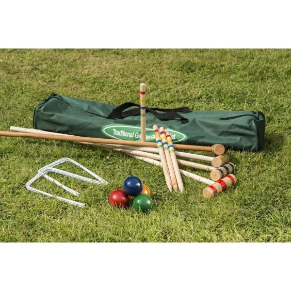 Set de croquet familial en bois - TRADITIONAL GARDEN GAMES