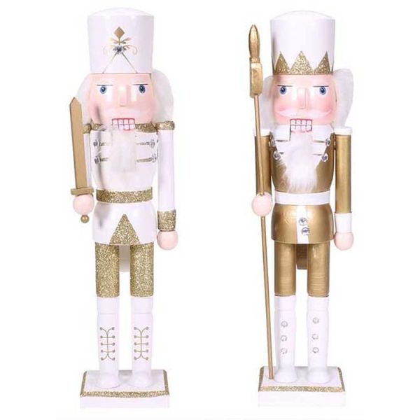 Set de 2 figurines en bois Casse noisettes 35,5 cm