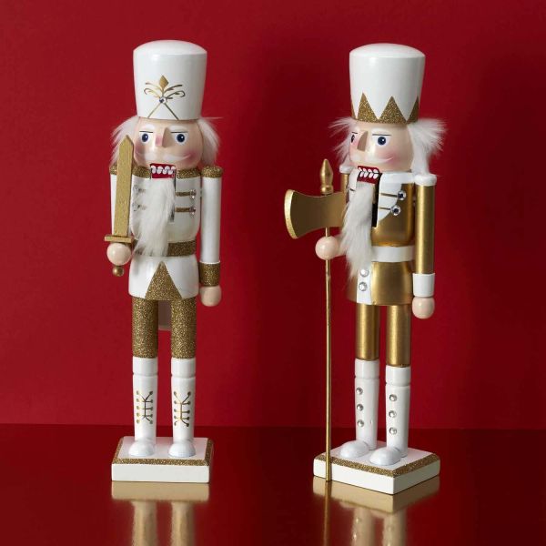 Set de 2 figurines en bois Casse noisettes 35,5 cm - THE HOME DECO FACTORY